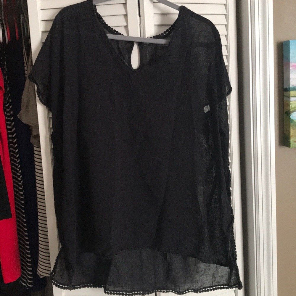 Black Heidi Klum swim cover up